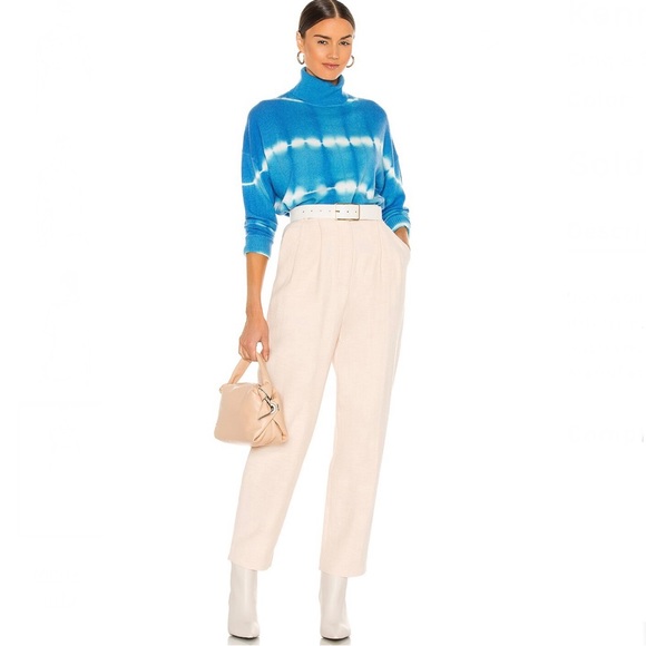 CINQ A SEPT BLUE TIE-DYE TURTLENECK SWEATER - Picture 10 of 10